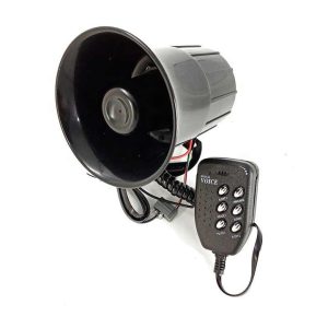 12V 120dB 6 Sound Car Warning Alarm Loudspeaker Siren Air Horn Multi-Tone Universal for Vehicles, Trucks, Boats, Emergency Use
