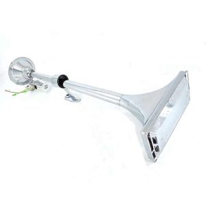 12V 24V Super Loud Square Air Horn 640mm for Semi Trucks, Cars, and Boats - Electric Valve Control Heavy-Duty Air Horn Kit