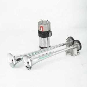 12V FALA FALA Road Master Loud Dual Trumpet Train Air Horn Chrome Car Truck Air Super Horn