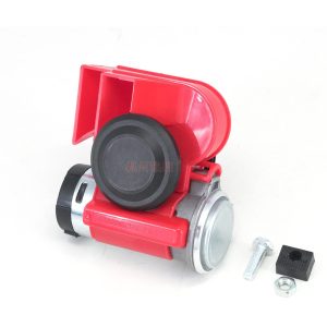 12V Super Loud Dual Trumpet Train Air Horn System Kit For Car Truck Boat Speaker Red