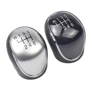 6 Speed Gear Shift Knob Car Auto Manual Shifter Lever Stick Head Handball for Hyundai IX35 2012-2016 Black Silver
