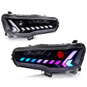 RGB LED Headlights for Mitsubishi Lancer Ex 2008-2018 Auto Lighting System with Front Light Headlamp Car Accessories