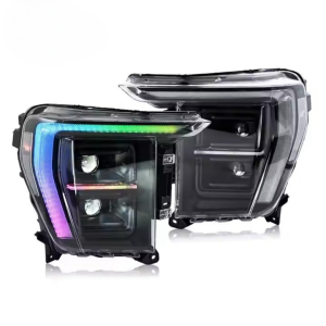 Colorful LED Headlights for Ford F-150 F150 P702 14th Gen 2022-24 Front Lamps Full RGB LED Headlights for Ford Raptor