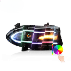Full LED SRT RGB DRLFront Lamp Car Head Light Assembly 2015-2020 LED Headlights Car Accessories for Dodge Charger