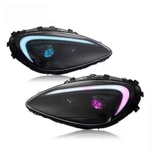 Modified RGB Headlight for Chevrolet Corvette C6 2005-13 Porsche Style Sequential Turn Signal Head Lamp for Chevrolet