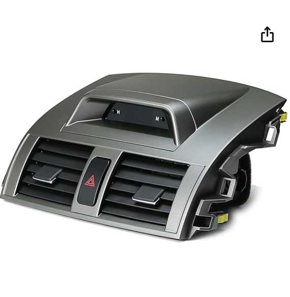 OEM 55670-02340 Center Dash AC Outlet Air Vent Panel Clock Replaces for 2008-2013 Toyota Corolla