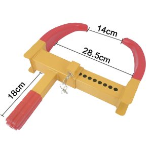 Bull horn car wheel anti-theft lock