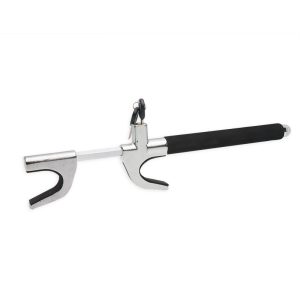 Broken window steering wheel lock